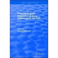 Blue hardcover book titled "Pharmacological Regulation of Gene Expression in the CNS" with hexagonal pattern.