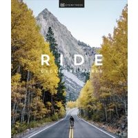 Cycling book cover with a lone cyclist on a road flanked by autumn trees and a mountain in the background.