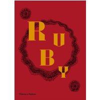 Red book cover titled "Ruby" with ornate black circular patterns and bold yellow lettering.