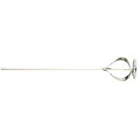 Spear and Jackson S+J Mixing Paddle 120mm, silver metal with a spiral blade and long handle for efficient mixing.