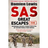 "SAS Great Escapes Five" book by Quercus Publishing, cover with soldiers and bold red title text.