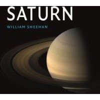 Book cover titled "Saturn" by William Sheehan featuring an image of planet Saturn with visible rings.