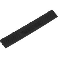 Black polypropylene edging tile with anti-slip texture and interlocking design by Sealey