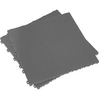 Grey Sealey anti-slip polypropylene floor tile with interlocking edges and textured surface.