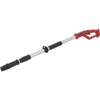 Sealey 20v cordless telescopic pole, silver and red handle, black grip sections, compatible with CP20VPSH and CP20VPHT.