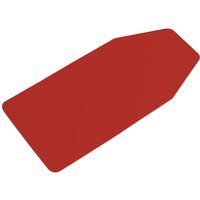 Red Sealey flexible and mouldable funnel with a flat, elongated shape and rounded edges.