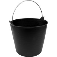 Black Sealey heavy-duty flexi tub with a sturdy metal handle and wide open top.