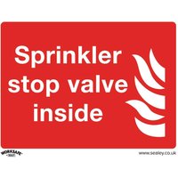 Sealey Self Adhesive Vinyl Sprinkler Stop Valve Sign Pack of 10 - image 2