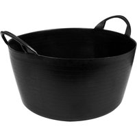 Black Sealey 30L heavy-duty flexi tub with two sturdy handles and a wide, flexible opening.