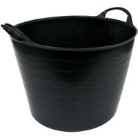 Black Sealey heavy-duty flexi tub, 40L capacity, with two sturdy handles and ribbed exterior design.