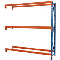 Orange and blue metal Sealey two-level tyre rack extension with adjustable shelves and sturdy frame.