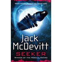 Sci-fi book "Seeker" by Jack McDevitt, featuring a spaceship against a blue cosmic background with red text.
