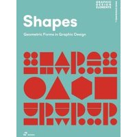 Teal book cover titled "Shapes" with red geometric forms like circles, triangles, and hexagons.