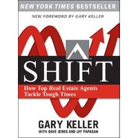"Shift book by Gary Keller, white cover with red arrows and black text, New York Times Bestseller label"