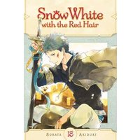 "Snow White With the Red Hair Vol. 18 manga, features character with sword, green hair, and medieval attire on cover"