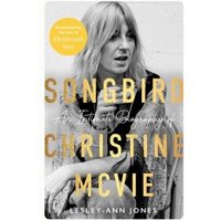 "Songbird book cover with black and white photo of woman, gold text, and author's name Lesley-Ann Jones."