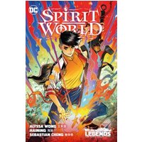 "Comic book 'Spirit World' with vibrant cover art of a character holding a sword amidst colorful flames and spirits"