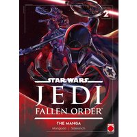 "Star Wars Jedi - Fallen Order Vol. 2 manga with red and black cover featuring a dark armored figure and space battle scene"