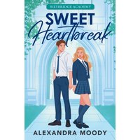 "Sweet Heartbreak" book cover with two students in school uniforms standing back to back under an archway.