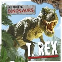 "T.Rex dinosaur toy with textured green skin, open mouth, and sharp teeth, set against a jungle background"