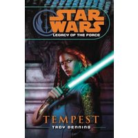 "Star Wars book 'Tempest' by Troy Denning, featuring a woman with a green lightsaber on the cover."