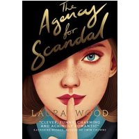 Book cover for "The Agency for Scandal" featuring a woman with a hat, finger to lips, and bold title text.
