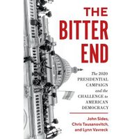 "The Bitter End book cover with U.S. Capitol illustration, red title text, and authors' names in black at the bottom."