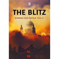 "The Blitz" book cover with fiery sky, silhouette of buildings, and St. Paul's Cathedral in the background.