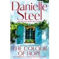 "The Colour of Hope book by Danielle Steel, cover with blue shutters and ivy on a white wall."