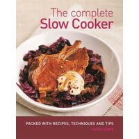 "The Complete Slow Cooker book with a dish of lamb chops on cabbage, white bowl, and red text on cover."