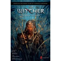 Comic book "The Edge of the World" with a warrior in armor amidst tall grass, holding a sword, dark and moody cover.