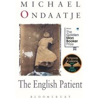 Paperback book "The English Patient" by Michael Ondaatje, featuring a sepia-toned image of a man on the cover.