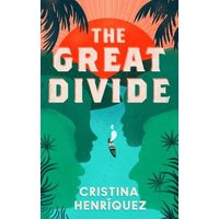 "The Great Divide" book with silhouettes, sunset, and palm leaves on cover by Cristina Henríquez