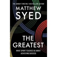 Black book cover titled "The Greatest" by Matthew Syed, featuring colorful curved lines.