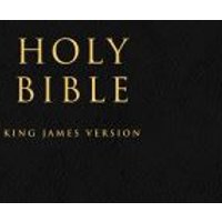 Black Holy Bible, King James Version, with gold embossed title on cover.