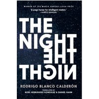 Book cover titled "The Night" by Rodrigo Blanco Calderón, featuring a starry night sky background.