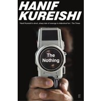 Black book cover with a hand holding a vintage video camera, lens displaying "The Nothing," author name in bold white text.