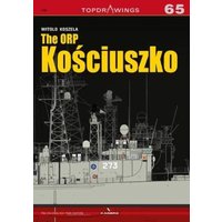Kagero Oficyna Wydawnicza book "The Orp KosCiuszko" with naval ship illustration on black background.