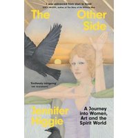 Book cover for "The Other Side" featuring a woman, crows, and a sunset, with text about women, art, and the spirit world.