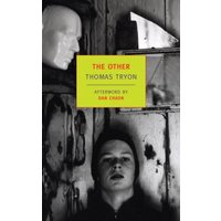 "The Other" book by Thomas Tryon, cover with a black-and-white photo of a person and a white mask above.