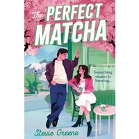 "The Perfect Matcha book by HarperCollins, cover with illustrated couple under cherry blossoms, holding matcha drinks"