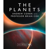 Book cover for "The Planets" by Andrew Cohen, featuring colorful planetary images and cosmic background.