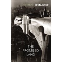 Book cover for "The Promised Land" featuring a cityscape with an art deco building detail in grayscale.