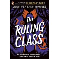 "The Ruling Class" book by Jennifer Lynn Barnes, purple and orange cover with illustrated hair and jacket design.