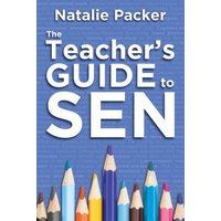Blue book cover titled "The Teacher's Guide to SEN" with colorful pencils at the bottom.