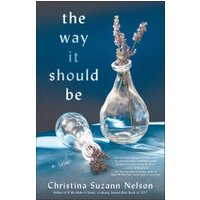 "The Way It Should Be" book cover with two glass bottles and lavender stems on a blue background.
