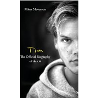 Black and white book cover of "Tim" featuring a close-up of a young man in a hoodie.