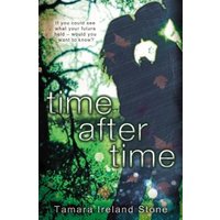 "Time After Time book with silhouetted couple under tree, green and black color scheme, by Tamara Ireland Stone"