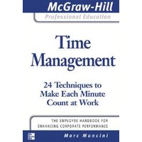 "White McGraw-Hill book titled 'Time Management' by Marc Mancini, featuring blue text and professional education branding"