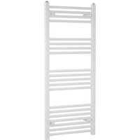 White Towelrads Independent Towel Rail 1200 x 500 with horizontal bars and vertical side rails.